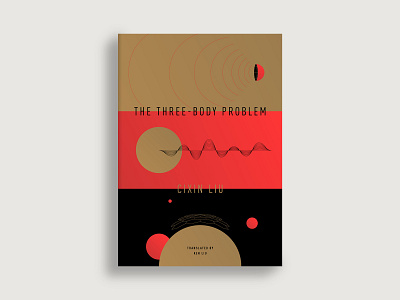 The Three Body Problem book book cover planet radio sci fi science fiction sine wave space spaceship star