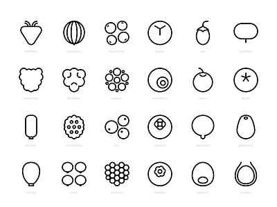 Berries icons berry design fruit icon pictogram vector web