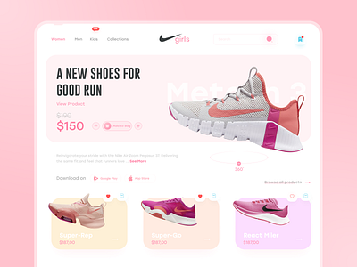 Girls Shop web design