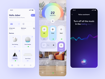 Smart Home App app app design design mobile design product smart smart home ui ui ux ui trends uidesign user experience user interface design ux webdesign