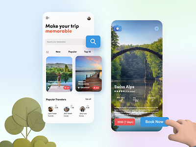 Trip App design digital agency illustration logo typography ui ux