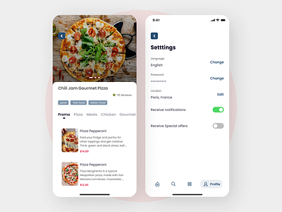 Food App design ui