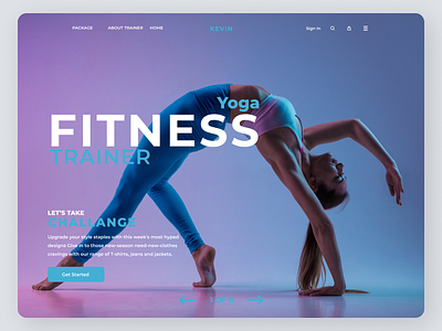 Fitness Trainer Landing Page design lading page landing page concept landing page ui typography ui ux