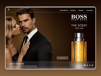 Men Perfume Landing Page branding design lading page landing page concept landing page ui typography ui ux