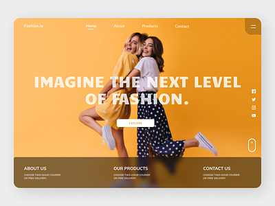 Fashion Web Design branding design lading page landing page concept landing page ui minimal typography ui ux web
