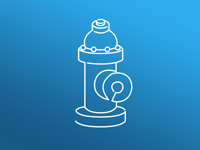 Hydrant Icon custom design drawing freehand icon line