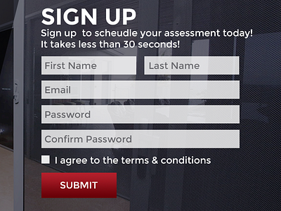 Daily UI Challenge 001 - Security Assessment Group assessment challenge dailyui day 1 group security signup