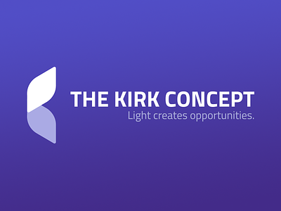 Updated Company Logo - The Kirk Concept brand creates custom light logo personal tagline