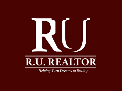 R.U. Realtor Logo custom design logo real estate
