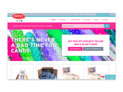 Espeez Candy Website Redesign candy redesign web design website