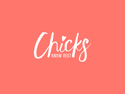 Chicks Know Best Logo Design chicks ecommerce heart logo design new logo salmon