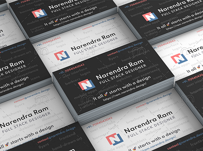 Business Card Design - Dark & Light branding business cards design ui visiting cards