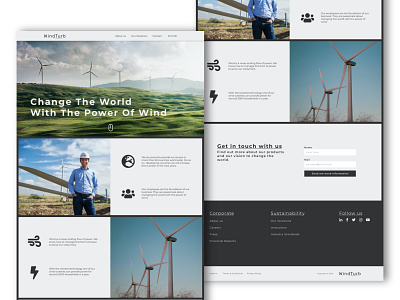 Website UI - WindTurb adobe xd design homepage landingpage landingpagedesign uidesign webdesign websige design website website design websiteui webui