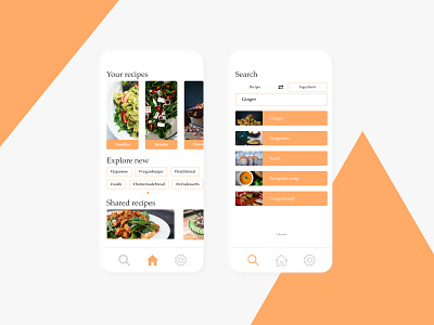 Recipes App UI adobe xd app app design appdesign appui cooking dinner food foodapp foodie lunch meal meal prep recipe app recipes uidesign