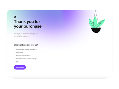 Thank You Page - UI Landing Page clean design design figma gradient landing page thank you thank you page ui