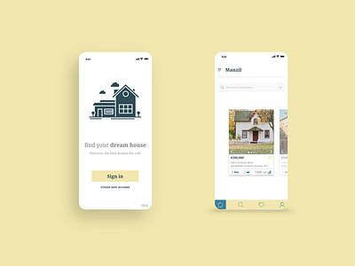 Manzil Mobile App Design