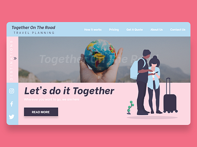 DailyUI: 003 - Landing Page creative design daily ui dailylogochallenge dailyui design travel travel agency ui ui ux ui design uiux user interface ux ux design webdesign