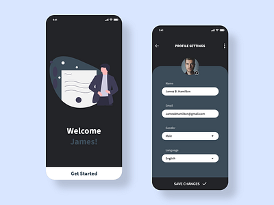 DailyUI: 007 - Settings creative design daily 100 challenge daily ui dailyui homepage mobile mobile app design profile settings page settings ui ui ui ux ui design user interface