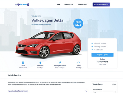 Car Dealer Landing page auto car dealer car landing car landing page car rent car rental car website dealer landing leasing rent car web design