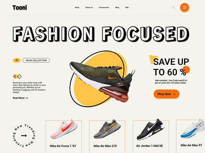 Sneakers Website Design UI