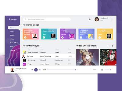 Music Dashboard UI Kit