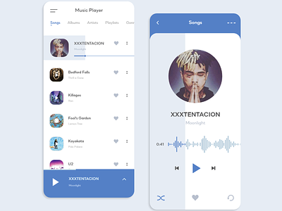 Music App UI album app mobile app design music music app music art music player music website musician ui design
