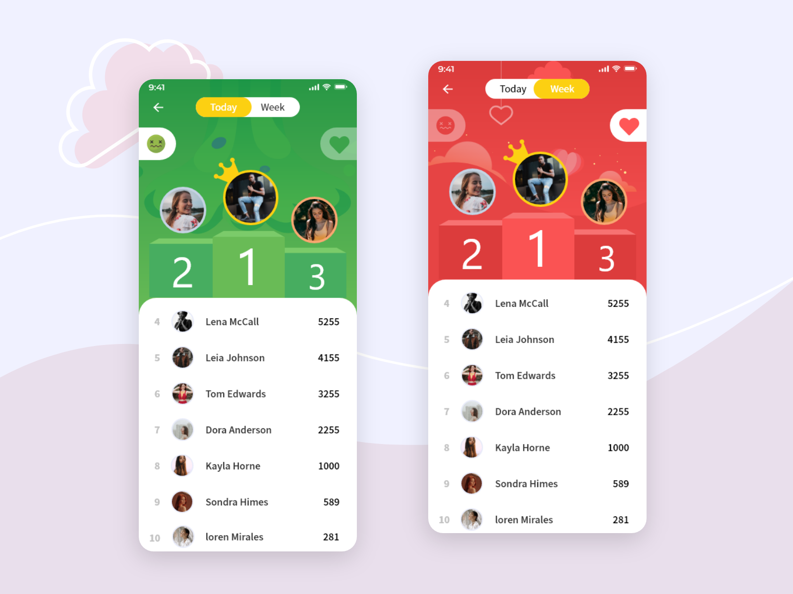 Leaderboard Design by koka lolishvili on Dribbble