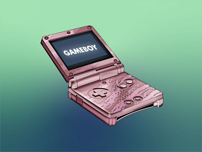 Gameboy Advance SP adobe illustrator branding design digital art digital illustration digital painting digitalart dribbble gameboy gameboy color illustration illustration vector nintendo nintendo 64 nintendoswitch vector