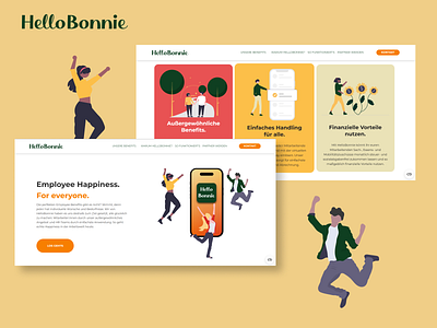 Hello Bonnie - Landing Page for a Startup landing page ui web design webflow