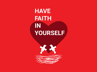 faith design flat illustration poster design vector