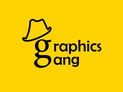 Graphics Gang vector logo design flat