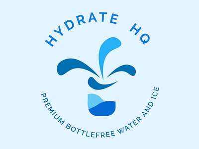 Hydrate HQ vector logo illustrator flat