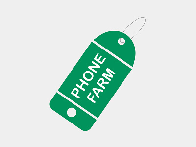 Phone Farm branding design flat illustration logo vector