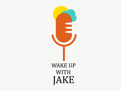 Wake Up With Jake brand flat illustration logos vector