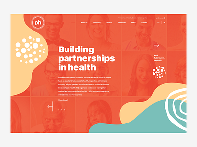 Partnerships in Health branding design logo sketch ui web web design website