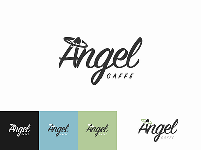 Angel Caffe branding logo logodesign sketch vector