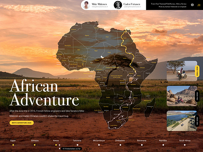 African Adventure africa branding logo moto site sketch ui ux web web design web site website