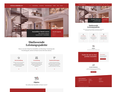 Stotzli Immobilien design figma figma design real estate realestate switzerland ui ux vector web website website design