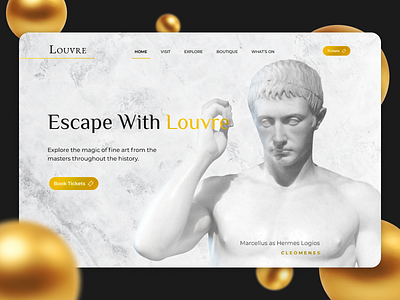 Louvre Home Page Redesign (unofficial) art figma homepage landing page louvre ui ui design ux xd
