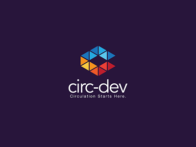 Circ Dev brand c hexagonal identity logo polygonal triangle vibrant