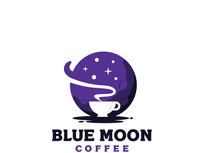 Blue Moon Logo coffee logo moon