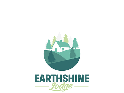 EarthShine Lodge Logo earth house logo tree