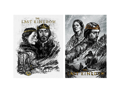 The Last Kingdom poster design black white design fan art illustration ink art movie poster th show traditional art