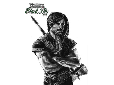 Knights of the Black Lily - Joryn black white character character design digital art game design illustration rpg tabletop rpg