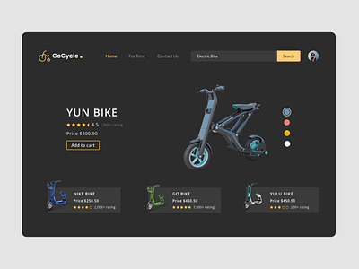 Go cycle - web interface UI