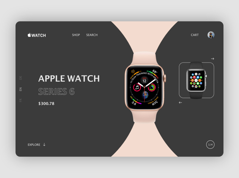 Watch shop UI by GoProtoz - Design Studio on Dribbble