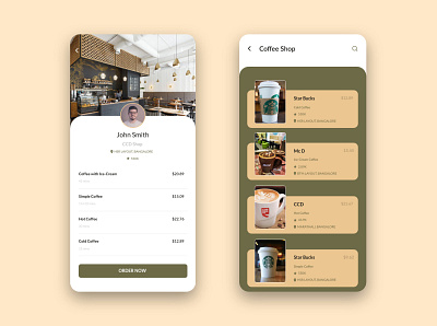 Coffee shop UI 2d app app design app ui branding coffee coffeeshop dailyui illustration interaction design ios app minimal mobile mobile app shop shop app tea shop trending ui ui ux