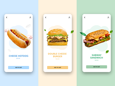 Food delivery app concept 2d 3d android android app app app design burger food delivery app illustration ios ios app minimal mobile app mobile ui sandwiches snacks ui ux