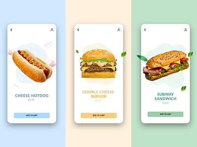 Food delivery app concept