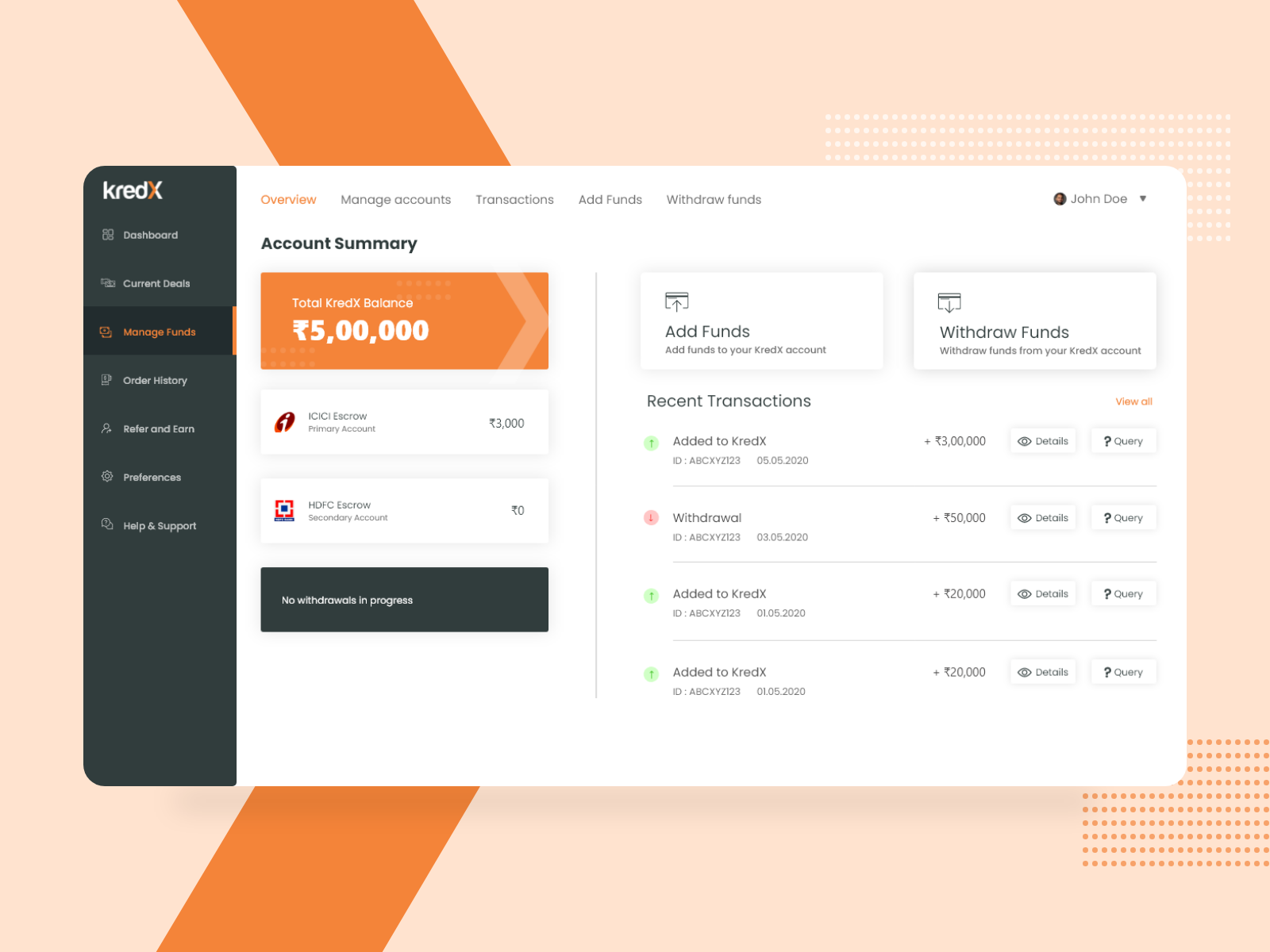Fund management application by GoProtoz Design Studio on Dribbble